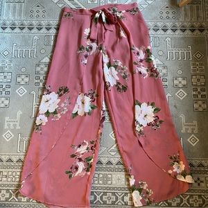 VENUS High Waisted Wide Leg Floral Palazzo Pants